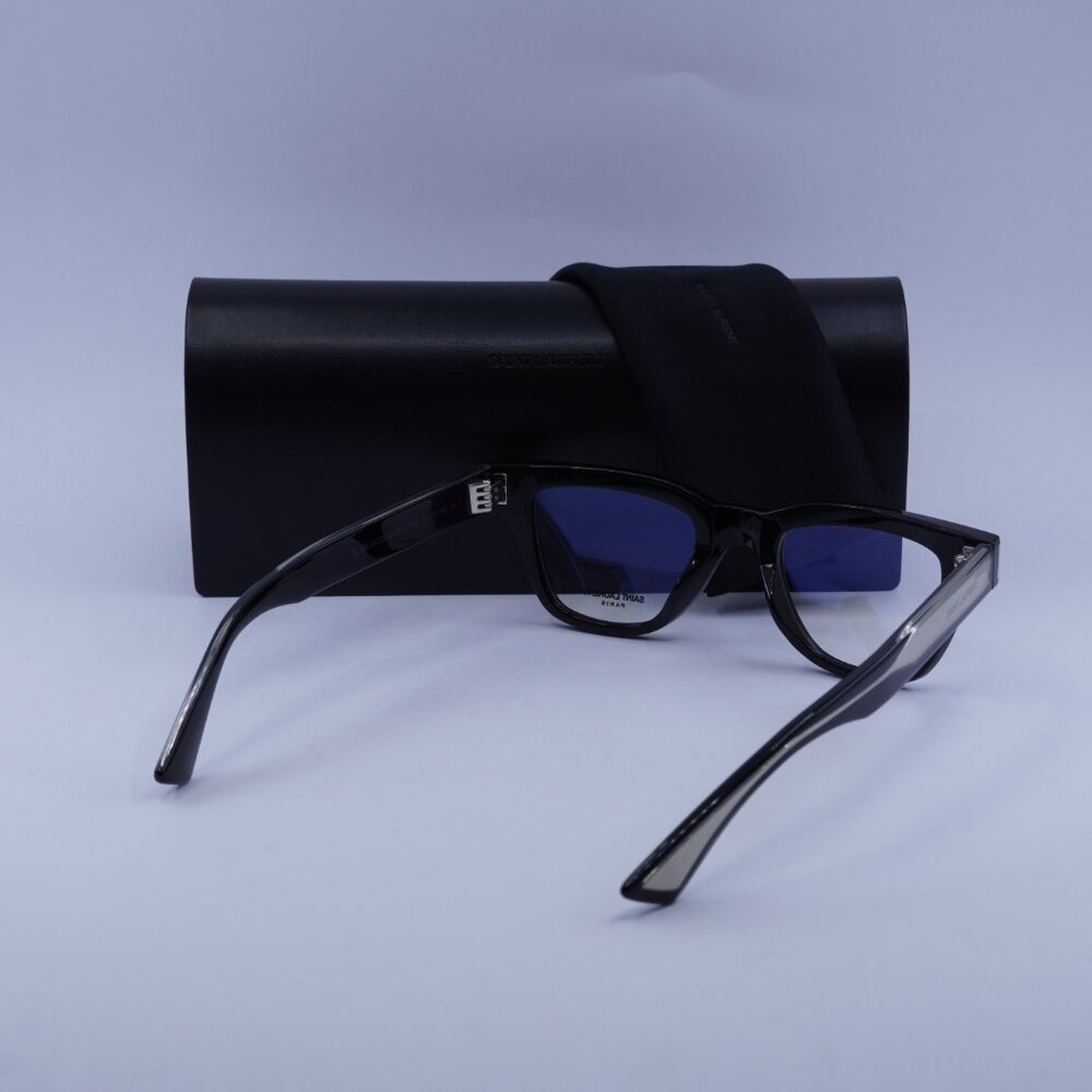 Saint Laurent SL789 JACQUES OPT 001 Square Eyeglasses - Shiny Black 47mm - Picture 10 of 10
